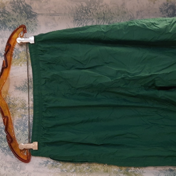 Green 1990's y2k windbreaker jogging pants zipper on ankle pockets sz L - Picture 7 of 7